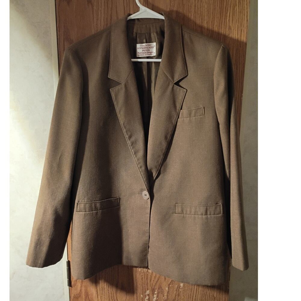 Vntg pendleton blazer country sophisticates neutral academia quietlux l wool